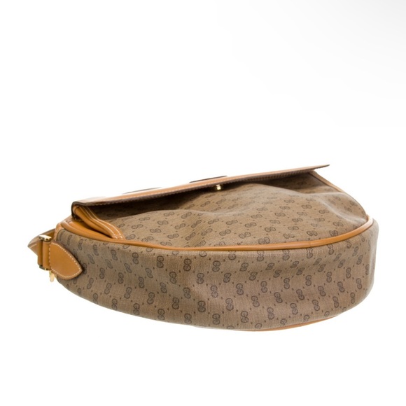 Gucci Round Canteen Crossbody Bag Vintage Rare Micro GG Circle Messenger XL - Picture 8 of 17